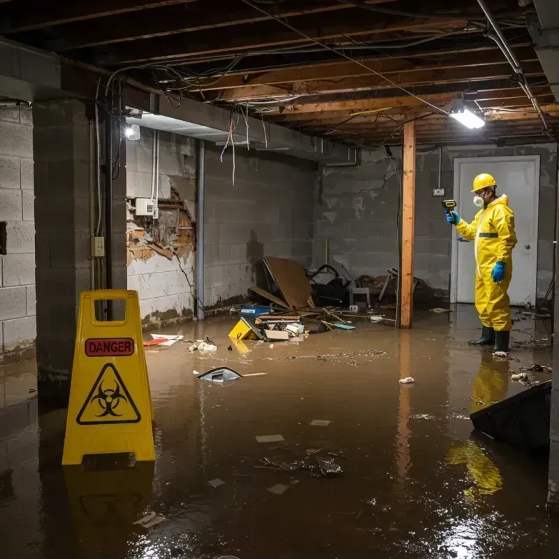 Flooded Basement Electrical Hazard in Lake Hamilton, FL Property