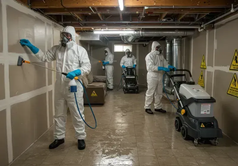 Basement Moisture Removal and Structural Drying process in Lake Hamilton, FL